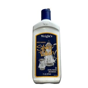Wright's Anti Tarnish Silver Polish 7 Oz Cleans Polishes Protects Silverware Ful